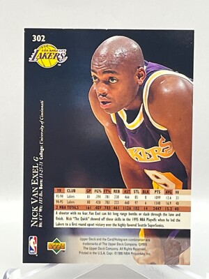 1995-96 Upper Deck NBA Card #302 Nick Van Exel Los Angeles Lakers