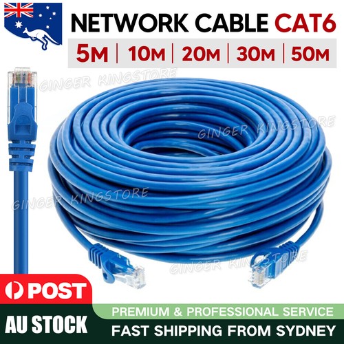 5m 10m 20m 30m 50m Ethernet Network Cable High Speed Patch Lead CAT6 ...