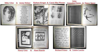 Richard Prince, Jenny Holzer, Barbara Kruger, & more) ''Inserts''  (Ltd. booklet) 