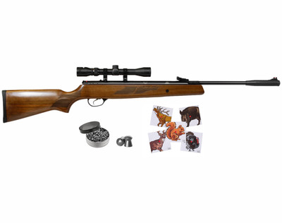 Hatsan Mod 95 Spring Combo Break Barrel AirRifle with Pellets and Targets Bundle