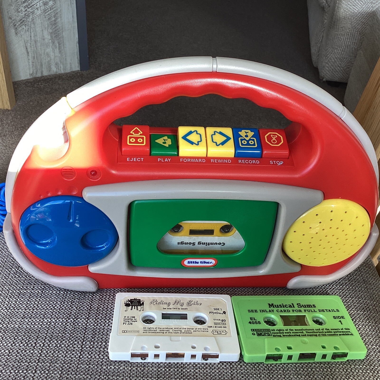 Vintage 1998 Little Tikes Cassette Tape Player Recorder With Microphone