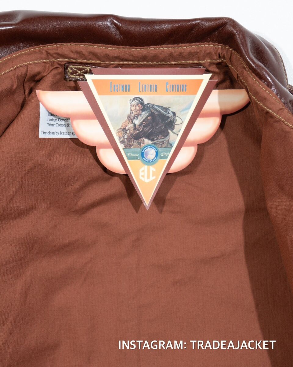 EASTMAN LEATHER CLOTHING WWII TYPE A-2 FLYING JACKET ROUGH EASTMAN LEATHER CLOTHING WWII TYPE A-2 FLYING JACKET ROUGH