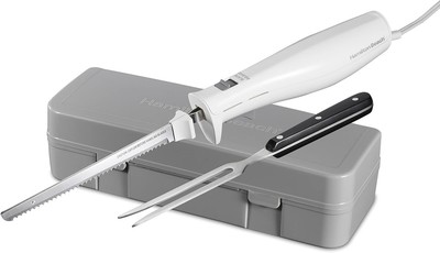 Hamilton Beach Electric Knife Set with Fork and Case, Ergonomic Design, Stainles