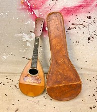 Vintage 1900's Bay State Bowl Back Mandolin  Brown University Case-AS-IS