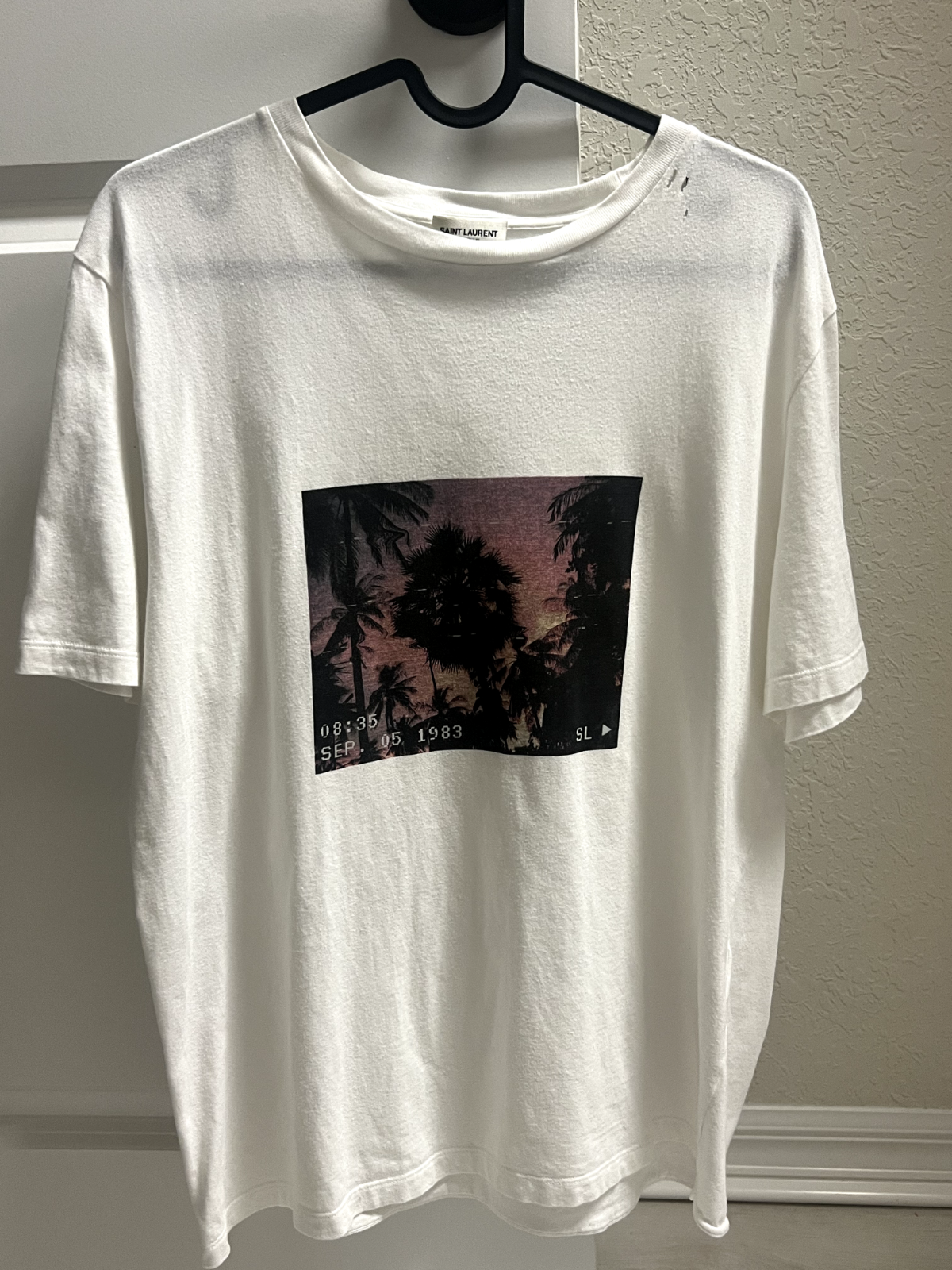 Saint Laurent Saint Laurent Stampa palma effetto invecchiato