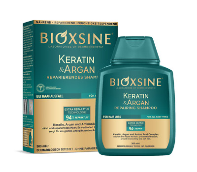 BIOXSINE Keratin & Argan Repairing Hair Care Shampoo 300ml