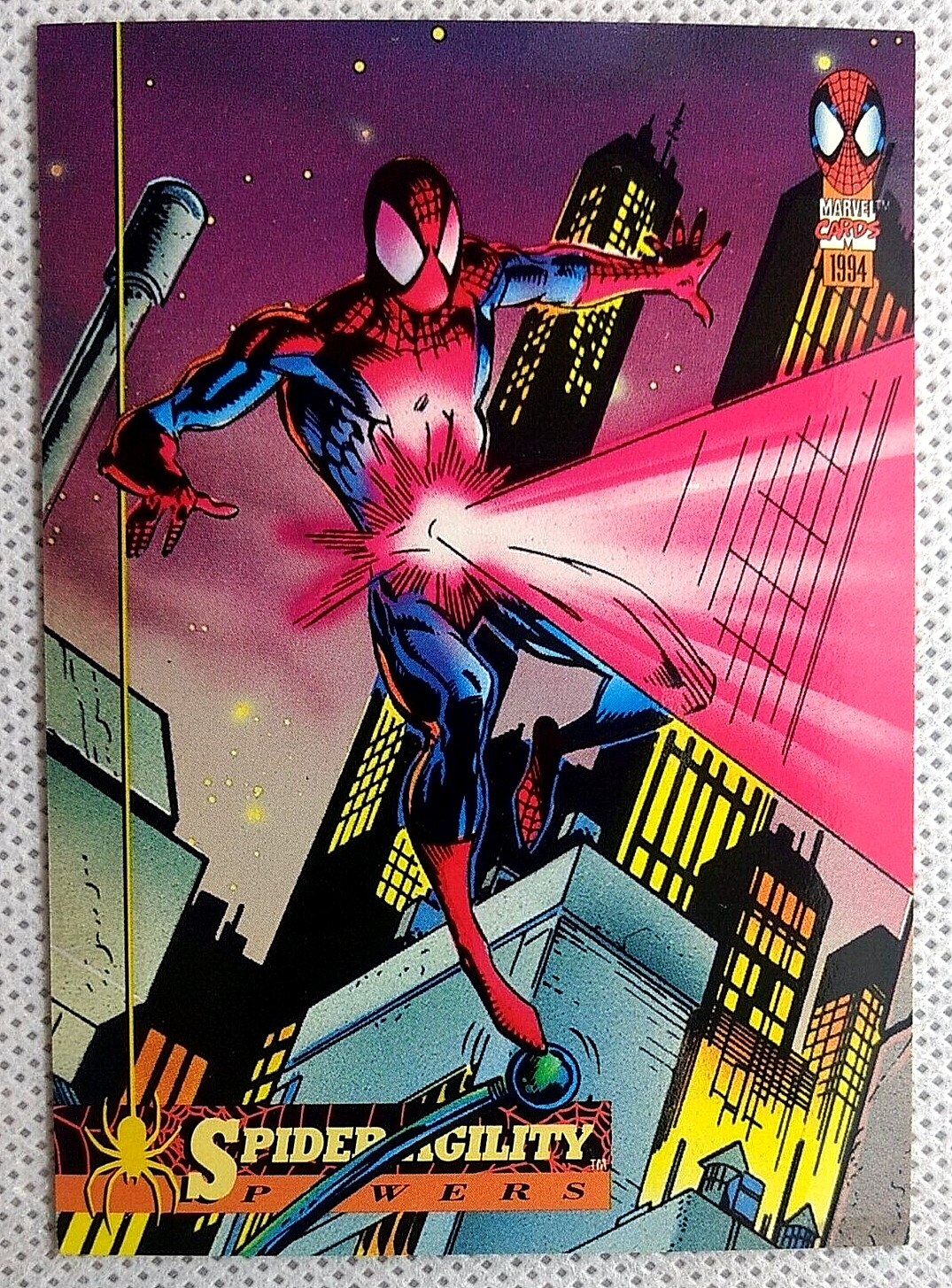 1994 Marvel Cards Powers Spider-Agility Spider-Man #5