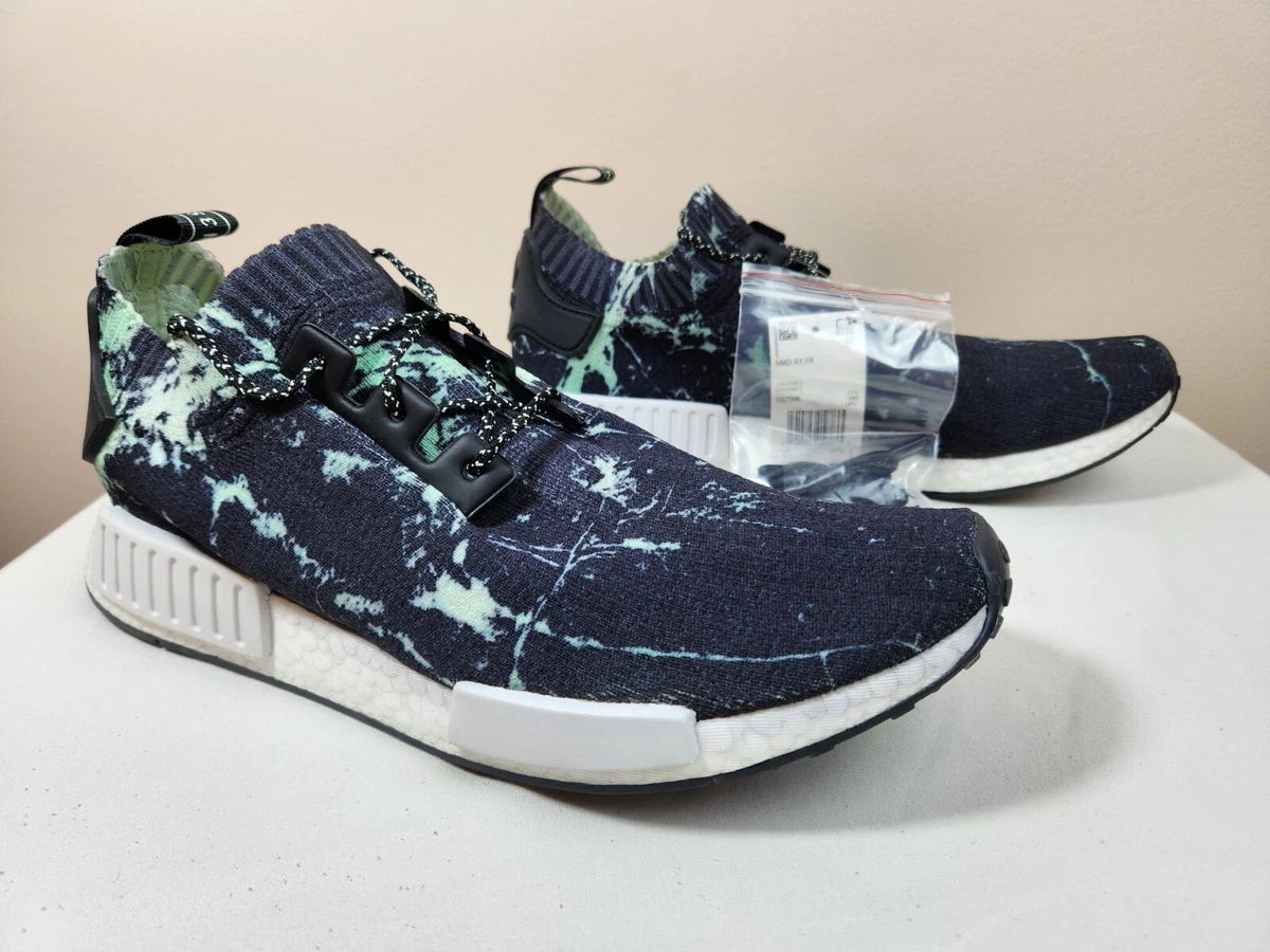 Adidas NMD R1 Prime Knit Marble Aero Green Mens Sz 12 Running Shoes BB7996 New