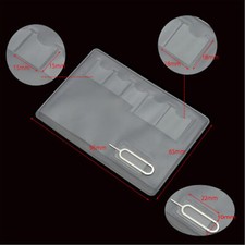10PC 5 Slot SIM Card Wallet Holder Storage Case With Eject Pin
