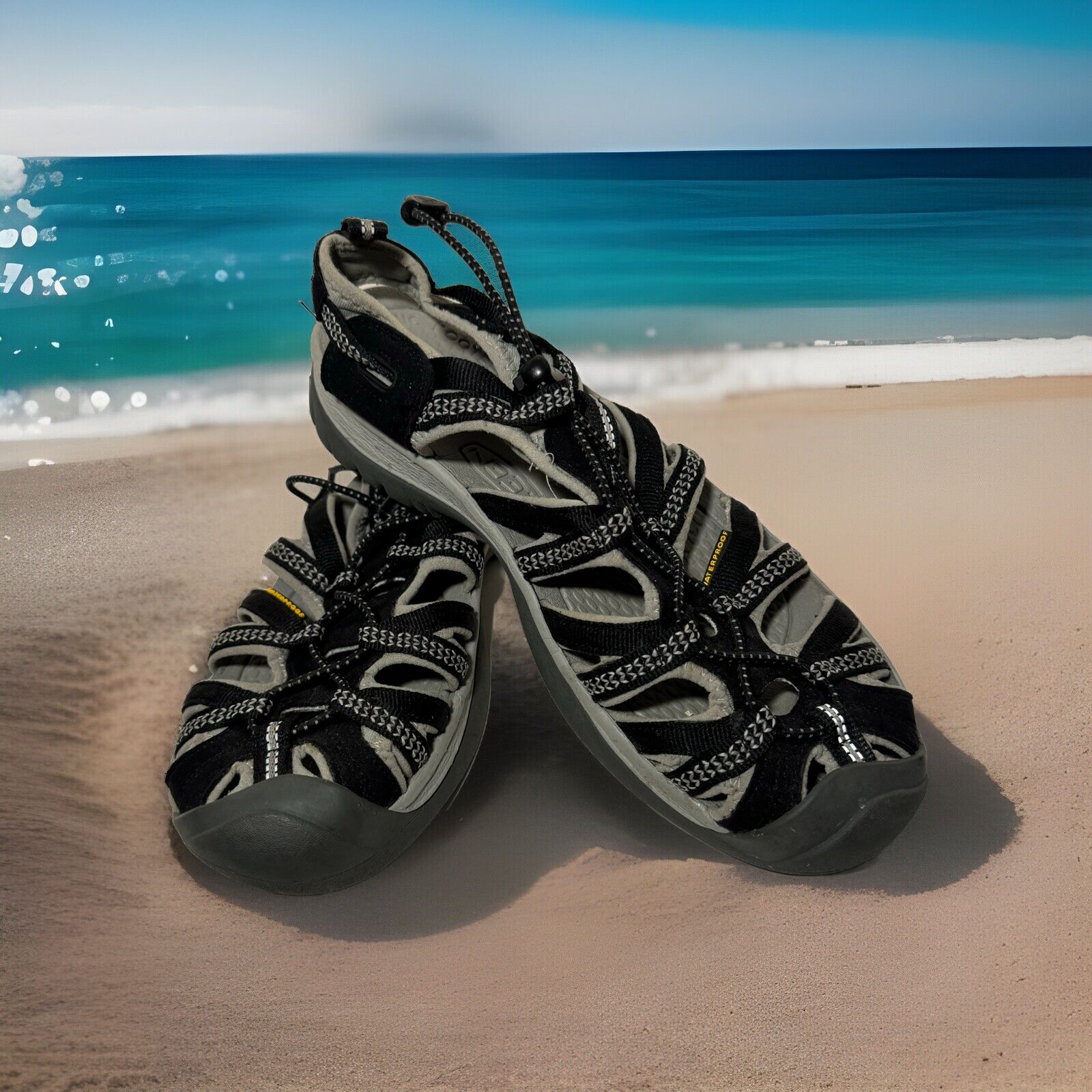 Scarpe sandali sportivi da donna Keen Whisper Water outdoor taglia 9 5 neri e grigi