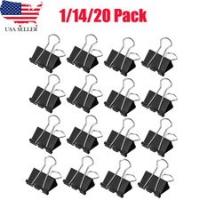 Binder Clips 1" Medium Paper Clamps Paperwork Office Supply US Seller