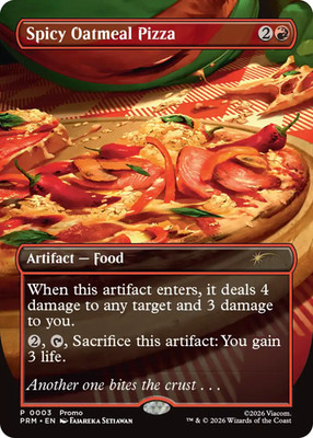 1x Spicy Oatmeal Pizza (0003) - PROMO TMNT MTG Unique & Misc. Promos NM Magic Re