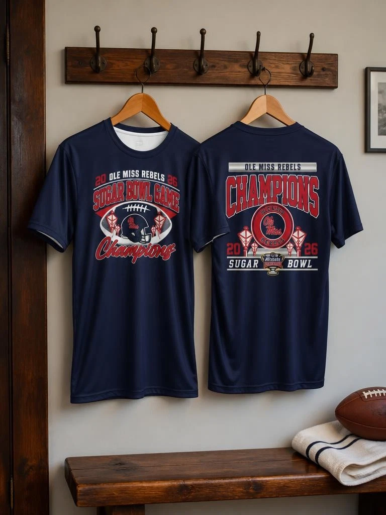 Ole Miss Rebels 3D Graphic Fan T-Shirt