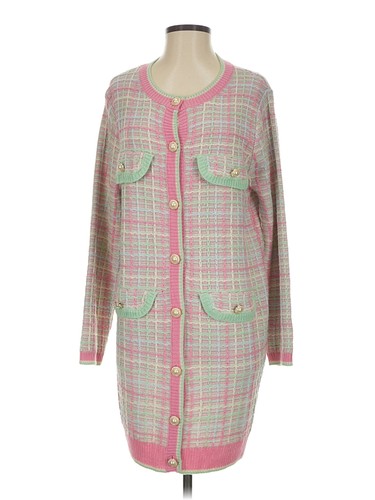Dee Elly Women Pink Cardigan S