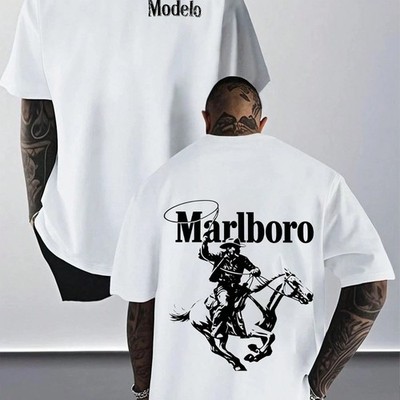 Modelo Graphic Tee Mens 100% Cotton T-Shirt Casual Sports Style Top