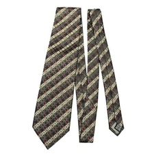 Bergamo Geometric Square Pattern Silk Necktie Formal Business Accessory X Long