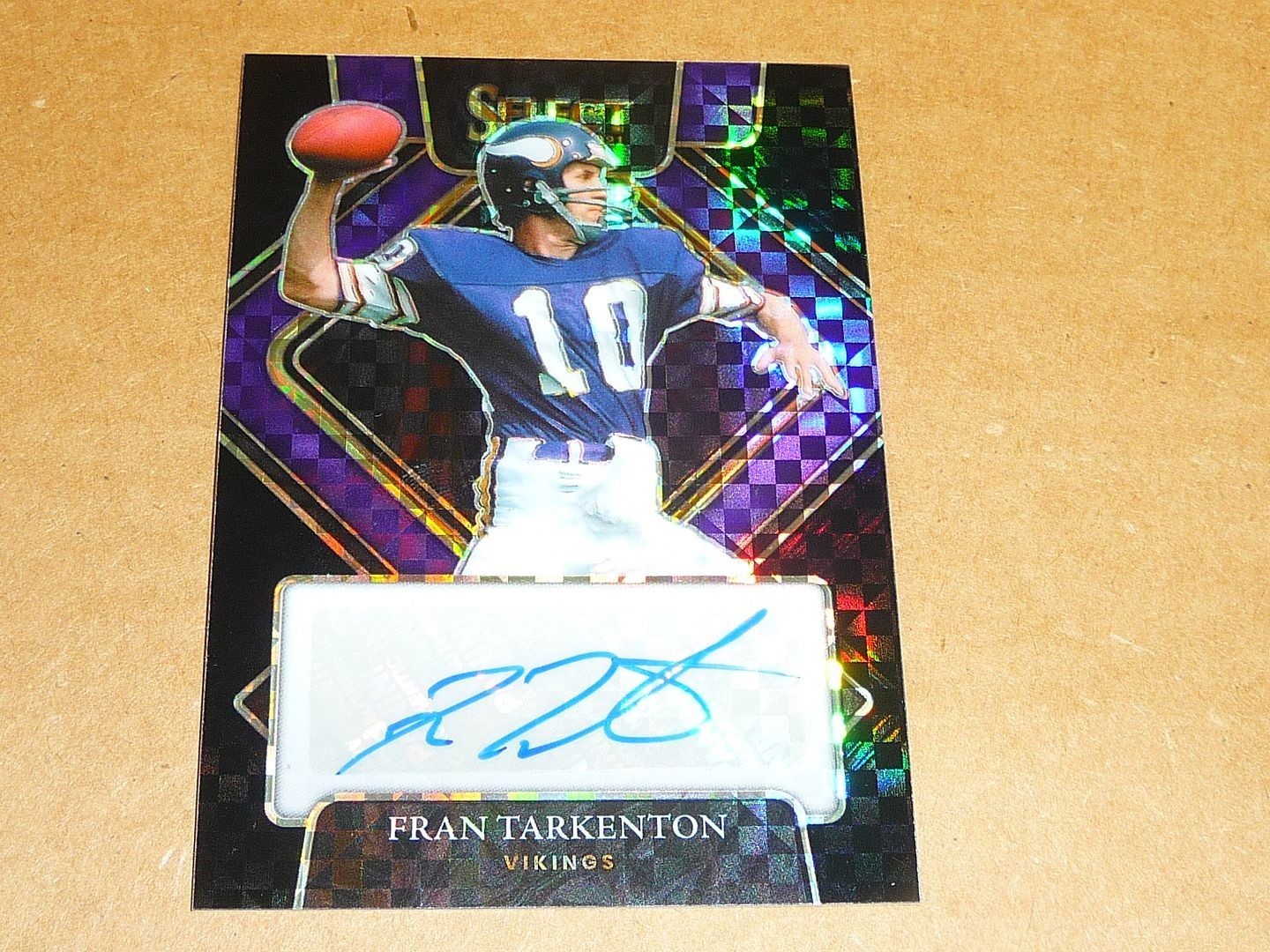 2021 Panini Select FRAN TARKENTON AUTOGRAPH/AUTO BLACK PRIZM VIKINGS 1/1 A9779