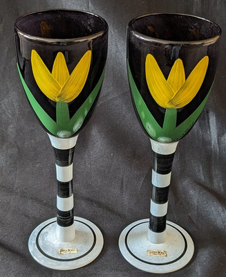 Costa Boda Kosta Boda Tulipa TULPEN 2 Weingläser Ulrica Hydman Vallien