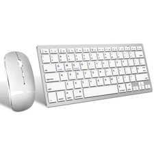 Wireless Bluetooth Keyboard & Mouse Set, Portable Slim, Silent, Compatible wi...