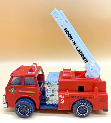 Remco Tuff Ones Feuerwehr Haken Leiter LKW 80er Vintage Spielzeug