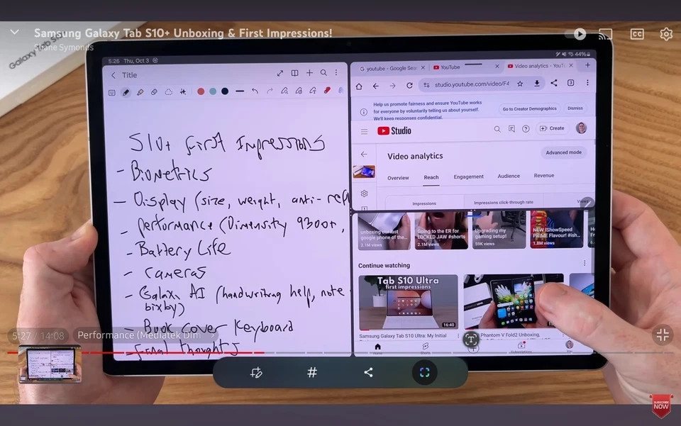 Samsung Galaxy Tab S8 Ultra 14.6" 512GB + 12GB WiFi - Black - Image 3 of 4