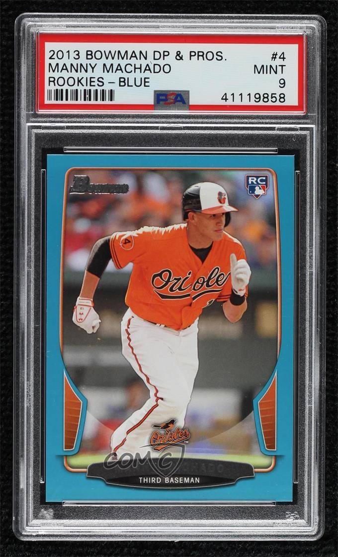 2013 Bowman Draft Blue 45/500 Manny Machado #4 PSA 9 MINT 1h4