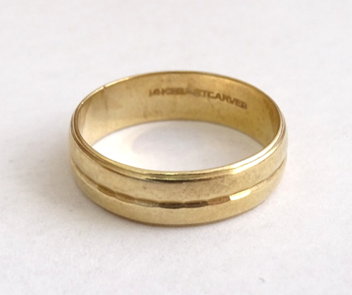 Vintage 14K Yellow Gold Ring Size Around 8 / Weight 3.74 g / FedEx FS / BE1p - Picture 17 of 18