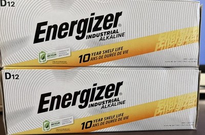 2X12 Energizer Industrial D Alkaline Batteries (EN95 , LR20) EXP 2035 24 Batts