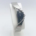 Vintage 80's Seiko Rivoli Silver Tone Watch Half Moon Silver  - Fresh Battery