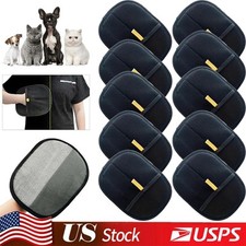 Electrostatic Pet Hair Removal Gloves Brush,Double-sided Pet Grooming Glove US