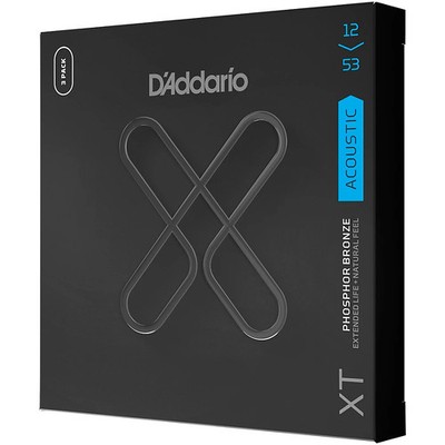 D'Addario XT Acoustic Phosphor Bronze, Light, 1253, 3 Sets