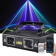 "AppControlled DJ Laser Light Projector for Parties, Clubs, and Events"