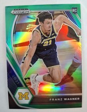 2021-22 Prizm Draft Picks #9 RC Franz Wagner Green Prizm SP