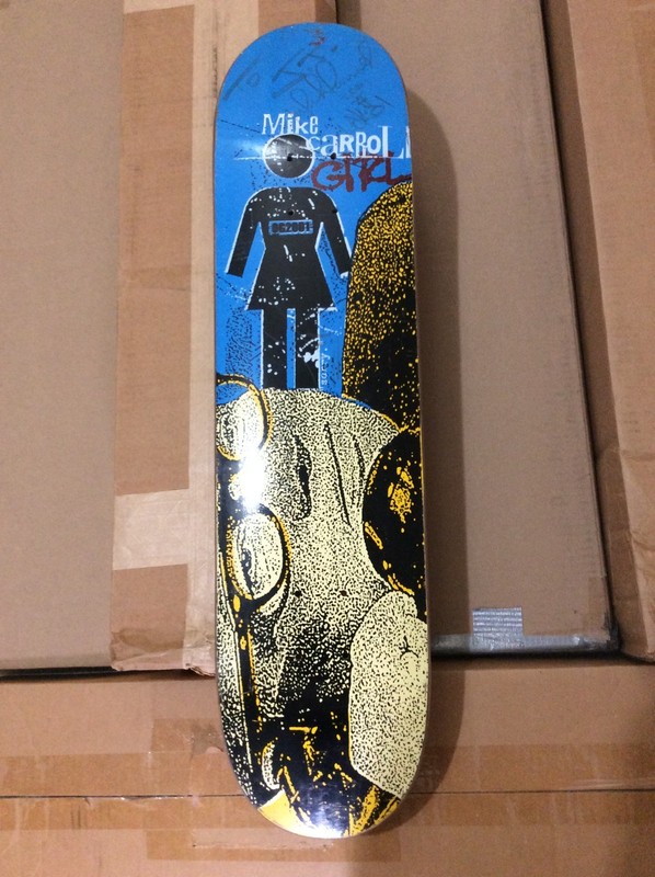 2001 OG Girl Skateboards Deck Mike Carroll Autographed Rare Chocolate Vintage