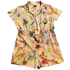 Universal Thread Angel Wings Romper Sz L UpCycled TieDyed Patched Boho ArtWear — photo 2