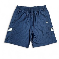Vintage Y2K Adidas Shiny Dazzle Shorts Mens XL Blue Basketball Silky Baggy