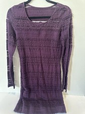 Express Women’s Lace Burgundy Long Sleeves Dress Small