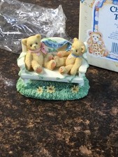 Enesco Cherished Teddies by Priscilla Hillman CRT240 TWO BEARS ON BENCH