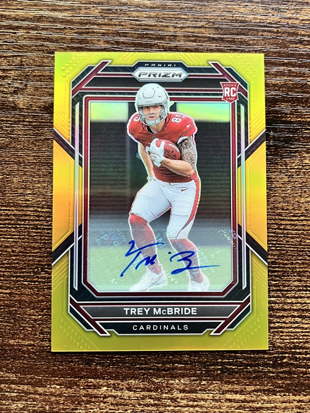 TREY MCBRIDE 2022 PRIZM ROOKIE GOLD AUTO /10 #327 CARDINALS TRUE GOLD!!