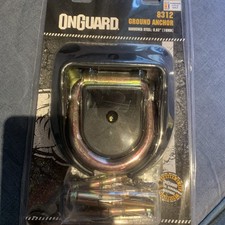 ONguard 8312 Hardened Steel Ground Anchor Gold  16mm For Motor Bikes Or Bicycles