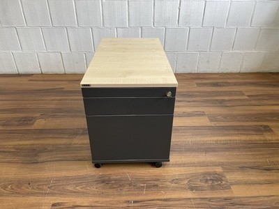 Ceka Rollcontainer 3 Auszüge helle Buche anthrazit Hängeregister