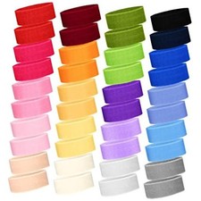 42 Pcs Sports Sweatbands Sweat Headband for Kids Colorful Multicolor