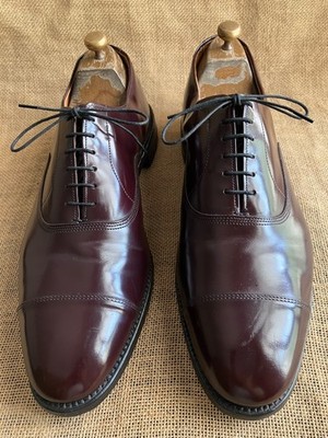 Allen Edmonds Park Avenue Herren Burgunderrot Leder Oxford Elegant Schuhe Grö...