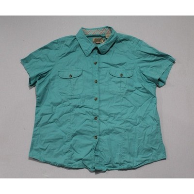 C.E. Schmidt Blue Button Shirt Short Sleeve Size 2X
