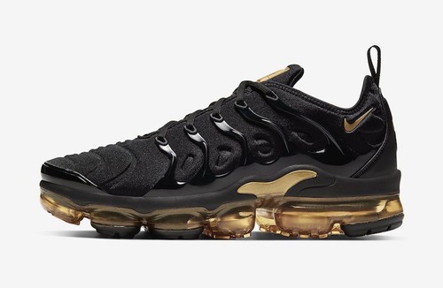 Nike Air Max Vapormax Plus Black Gold Men's size shoes