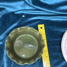 Emile Henry Green Fluted Ceramic Round Pie Di...