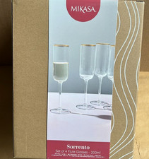 Sorrento Champagne Flute Glasses 200ml Sparkling Wine Stemmed Glass Set 3X
