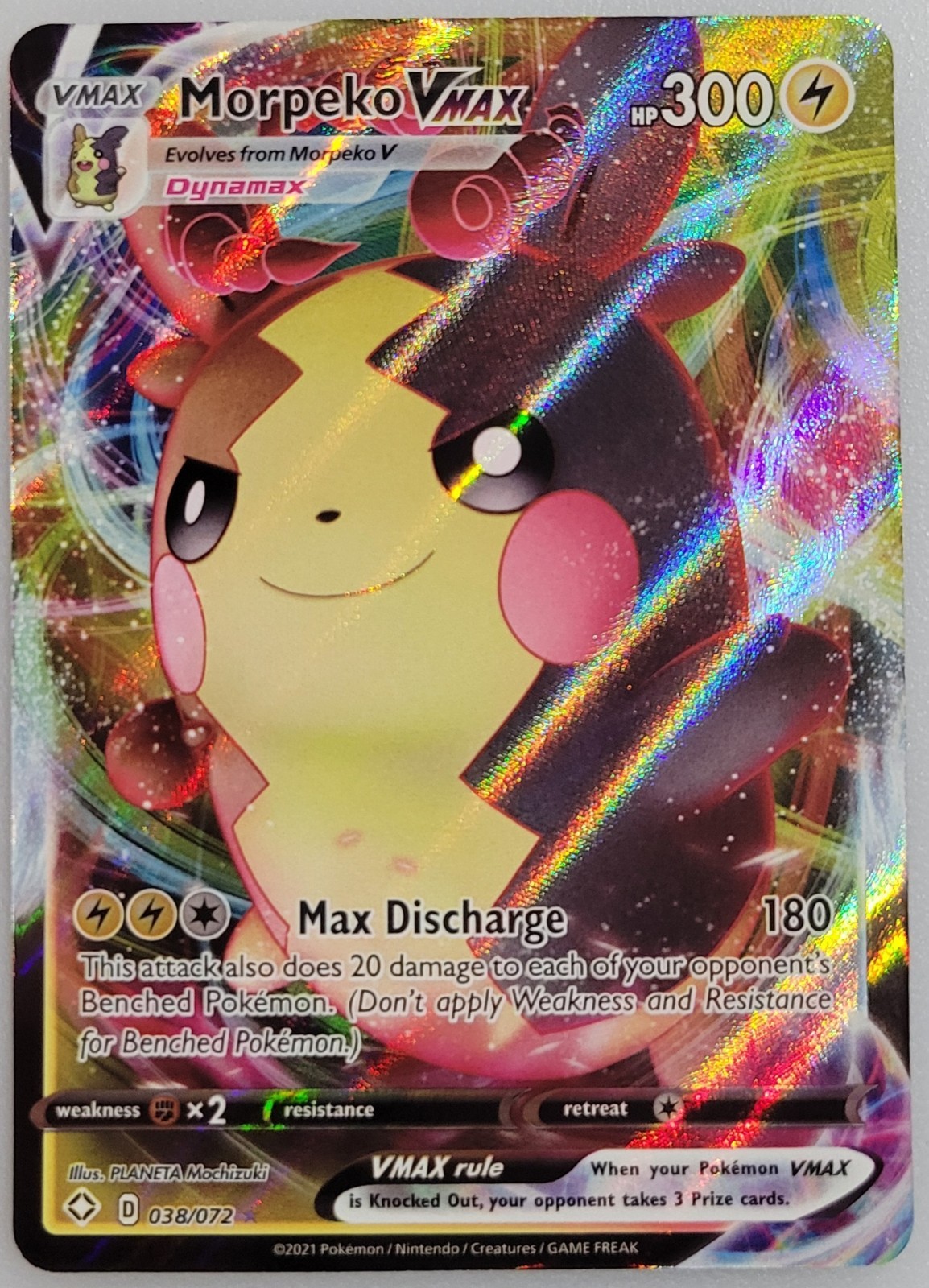 Morpeko VMAX 038/072 Shining Fates Holo