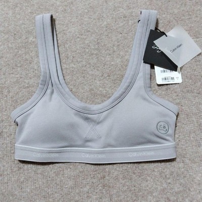 BTS Jung Kook Calvin Klein Silber Leicht Gefüttert Bralette Unterwäsche...
