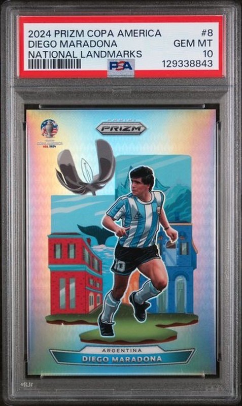 2024 Prizm Copa America Diego Maradona National Landmarks PSA 10 #8 SSP Case Hit